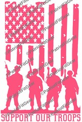 Support Our Troops,Military,Flag,Navy,Army,USAF,USCG,Sticker,Vinyl Decal