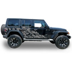 Vinyl Decal for Jeep Wrangler JL JK Splash Design Graphic Sticker Distorted wrap