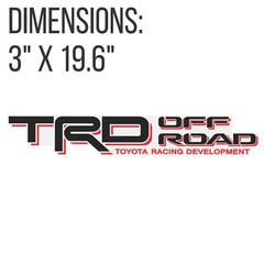 TRD Off Road Replacement Decals Toyota Tacoma Tundra 2005-2023 Clear Set of 2