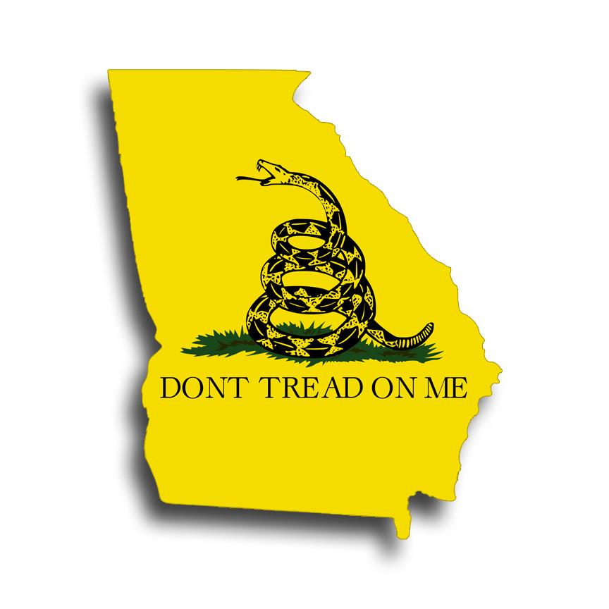 Dont Tread On Me Georgia State Flag Sticker GA Cup Car Window Bumper Don’t Decal