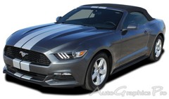 2015-2017 Ford Mustang SLIM RACING STRIPES 7 Inch Wide Hood 3M Pro Vinyl Decals