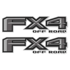 GOLD HOOK FX4 Off Road Decals 4.3 inches by 16.5 inches, Gray (Premium)