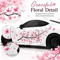 2PCS Sakura Cherry Blossom Car Livery, Japanese Theme Side Car Vinyl Livery, …
