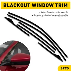 1Set For Honda Civic 2016-2021 GLOSS BLACK Window Overlay Cover Trim Left Right