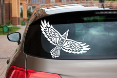 Celtic Knotwork Raven Vinyl Car Decal – Viking Tribal Crow Waterproof Sticker