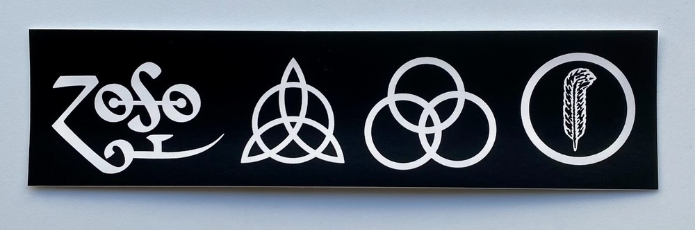 Zoso Sticker Vinyl Decal Car Bumper Rock 1.75″ X 7″ (497)