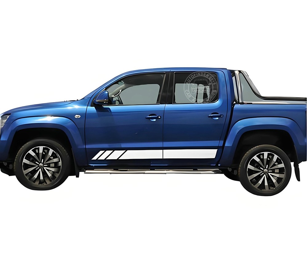 2 PCS Pickup Side Door Stripe Sticker For Vw Amarok Graphics Racing Sport Decals