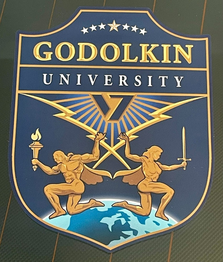 The Boys Gen V Godolkin University Shield Style Logo Sticker Waterproof