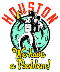 👀 ASTRONAUT “Houston, we have a Problem” Decal Sticker 2″-18″ You Choose! 🚀