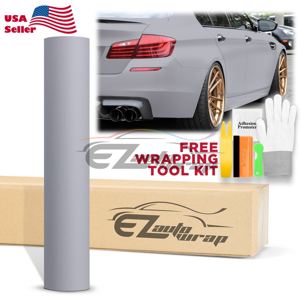 Premium Ultra Matte Flat Storm Gray Car Auto Vinyl Wrap Sticker Decal Sheet Film