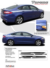 Ford Fusion 2013-2020 Topside Pro Grade 3M Vinyl Side Pin Stripes Decals Graphic