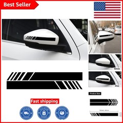 4-Pack Water-Resistant Car Mirror Stickers – Stylish Reflective Accents in Black