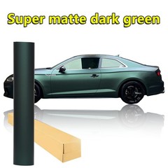 5FTx50FT PET Matte Super Dark Green Self-Adhesive Air Release Vinyl Wrap