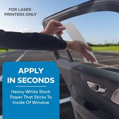 Plain White Addendum Window Stickers – Adhesive – 3-1/8″ x 11″ (250 per pack)