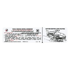 QRP SDB0073 Emissions Decal 455, 4bbl, Stage 1, AT, BG, Late