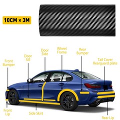 3M/10FT Car Carbon fiber Door Edge Scratch Guard Trim Protector Strip Sticker EA