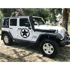 20” Army Star Distressed Vinyl Decal Car Hood Side Body Badge For Jeep Wrangler