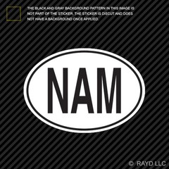 NAM Namibia Country Code Oval Sticker Decal Self Adhesive Namibian euro