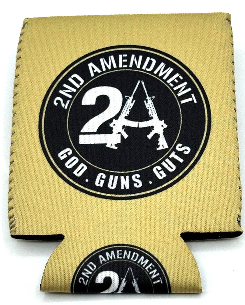 2nd Amendment…God -Guns -Guts…Can Koozie ..+ 5 – 2A Car / Truck Stickers