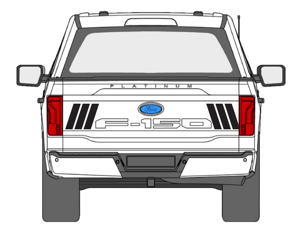 Reflective Chevron Vinyl 10”x13” (L/R) Ghost Red/Black/White – Silverado