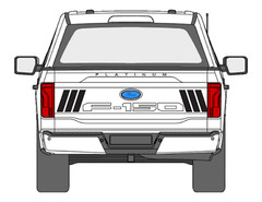 Reflective Chevron Vinyl 10”x13” (L/R) Ghost Red/Black/White – Silverado