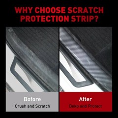 Parts Accessories Carbon Fiber Vinyl Car Door Sill Scuff Plate Sticker Protector