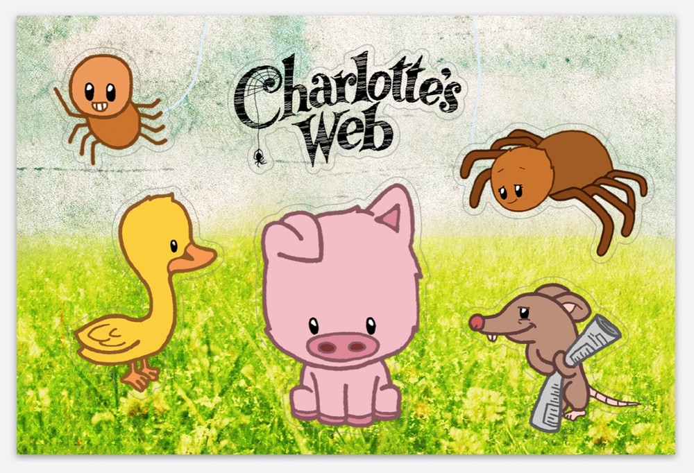 Charlotte’s Web 4″x6″ sticker sheet