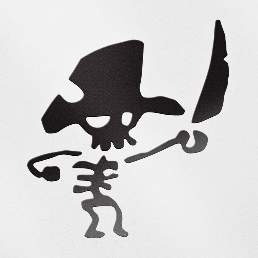 Pirate Skeleton Black Vinyl Graphic Decal – Car Truck Windows Decal vehicle