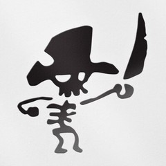 Pirate Skeleton Black Vinyl Graphic Decal – Car Truck Windows Decal vehicle