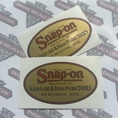compatible with Snap On & BP Oval Decal Kenosha Wis restore tool boxes Qty 2