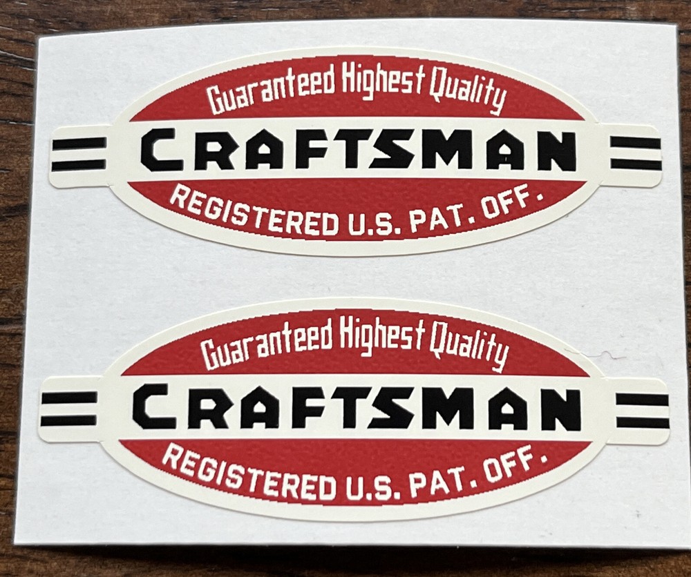 Craftsman Tools 109 Vise vintage style Heritage decal Black 49’ 1-7/8” 2 for 1