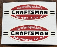 Craftsman Tools 109 Vise vintage style Heritage decal Black 49’ 1-7/8” 2 for 1