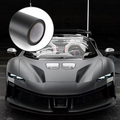 5FTx50FT PET Satin Black Vinyl Wrap Self-Adhesive Air Release US Stock