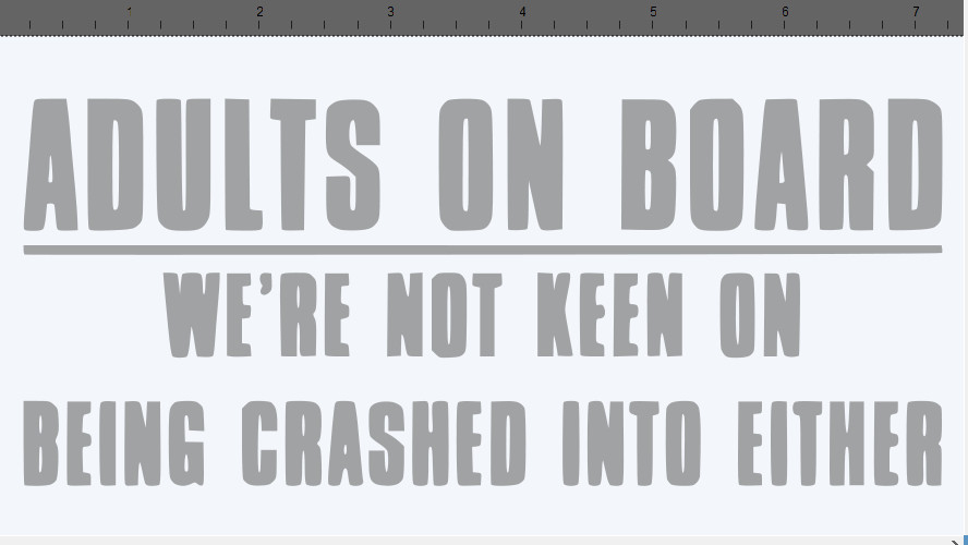 Adults On Board vinyl decal car truck laptop funny sticker sayings 7 inch New