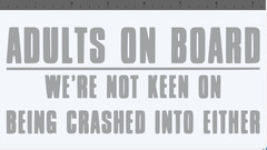 Adults On Board vinyl decal car truck laptop funny sticker sayings 7 inch New