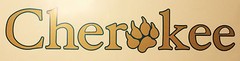 Cherokee RV LOGO Lettering decal Gold Met Dark Green Met or Gray Gradient 57X10