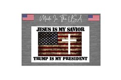 Jesus is my savior Trump is my president Sticker Decal – Christian Political 8″