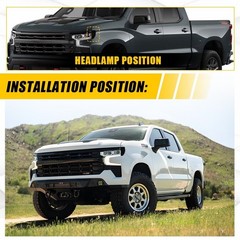 For 2022-25 Chevrolet Silverado 2X Side Marker Vinyl PreCut Overlay Tint Sticker