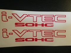 2x i-VTEC SOHC ivtec 5.5″ Wide emblem Vinyl Sticker Honda Civic Decal Drift JDM