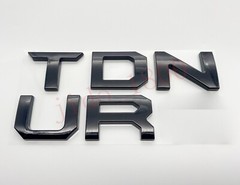 Gloss BLACK letters compatible with TOYOTA TUNDRA 2022 23 logo Tailgate insert