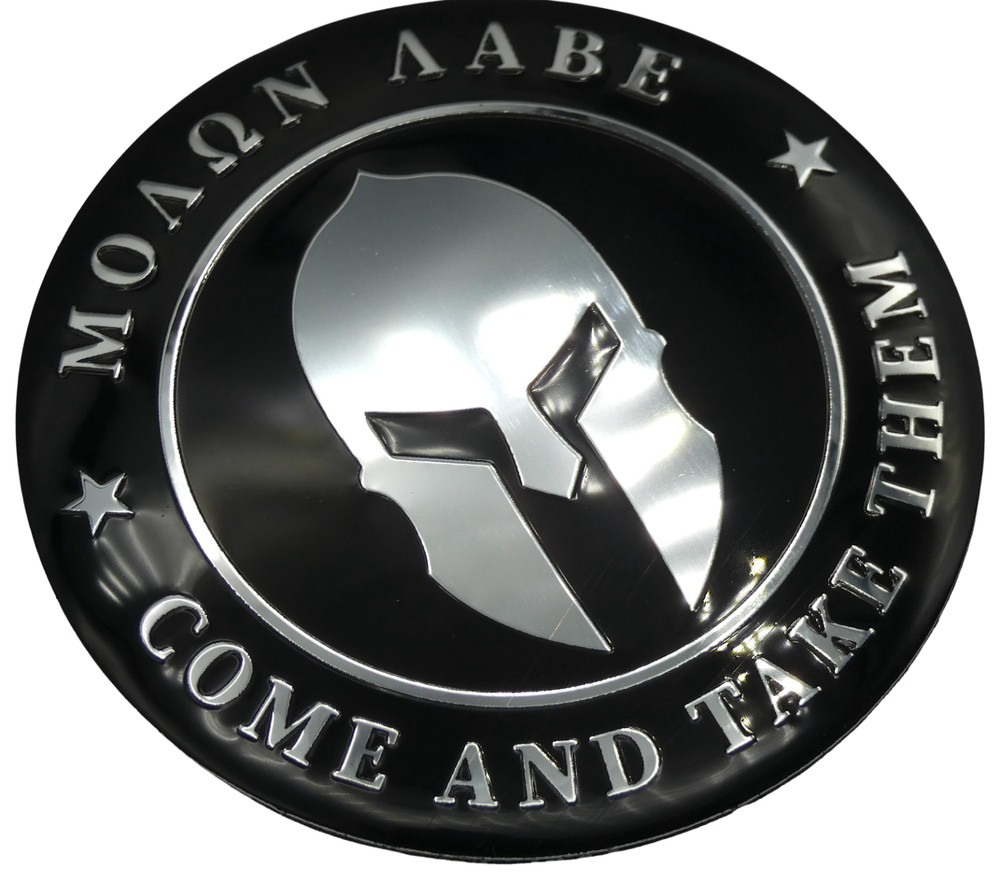 1x Metal Molon Labe Decal Spartan Sticker Emblem Badge Car Truck 2.2″ Dome Shape