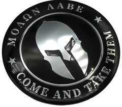 1x Metal Molon Labe Decal Spartan Sticker Emblem Badge Car Truck 2.2″ Dome Shape