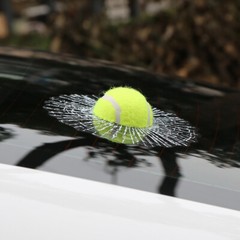 3D CREATIVE CAR STICKERS THREE-DIMENSIONAL FUN TENNIS BASEBALL CAR REAR WINDOW