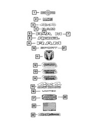 Genuine Mopar Bedside Decal 68496411AA