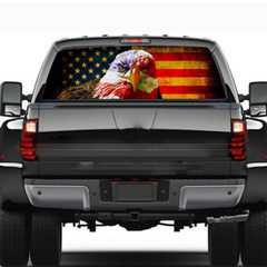 Fit For Toyota Tacoma Car Rear Window American Flag Sticker Decor Vinyl Decal