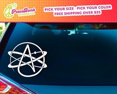 Atheism & Science Decal – Atheist Decal, Anti-Religion Car Decal, Atheism Decal