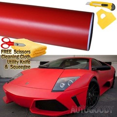 84″ x 60″ Matte Flat Red Vinyl Film Wrap Sticker Decal Bubble Free Air Release