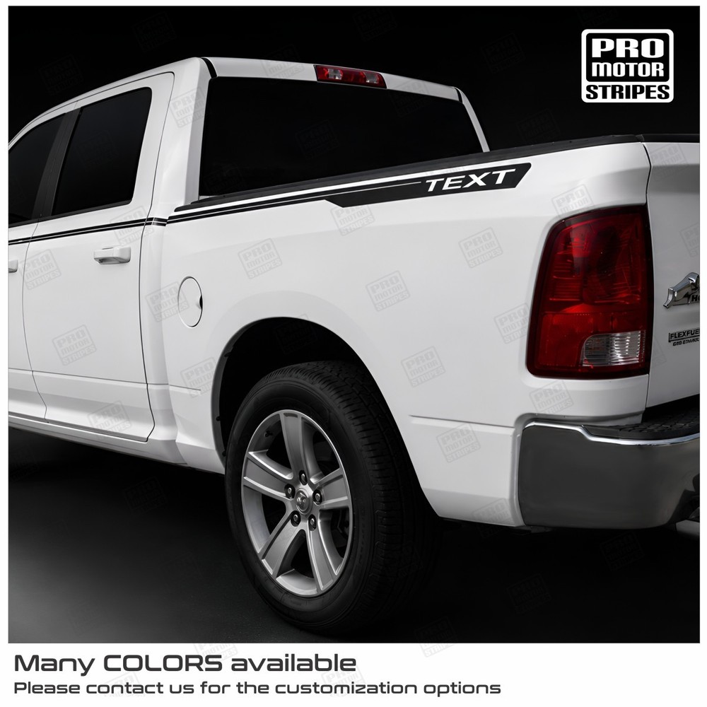 Dodge RAM 1500 2500 3500 Side Accent Stripes Decals (Choose Color)