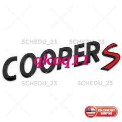 MINI Cooper S Gloss Black Rear Trunk Boot Emblem Badge Logo Lettering Sport