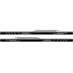 Racing Stripes Graphic Decals Stickers Wrap Vinyl Film Black For Car Pickup Side